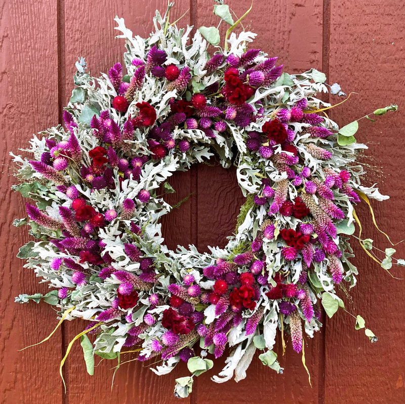 dried flower wreath decoration fall design New Lexington Ohio