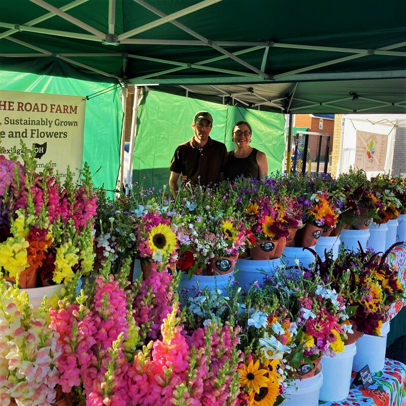 flower farmers at the Lancaster Farmers Market